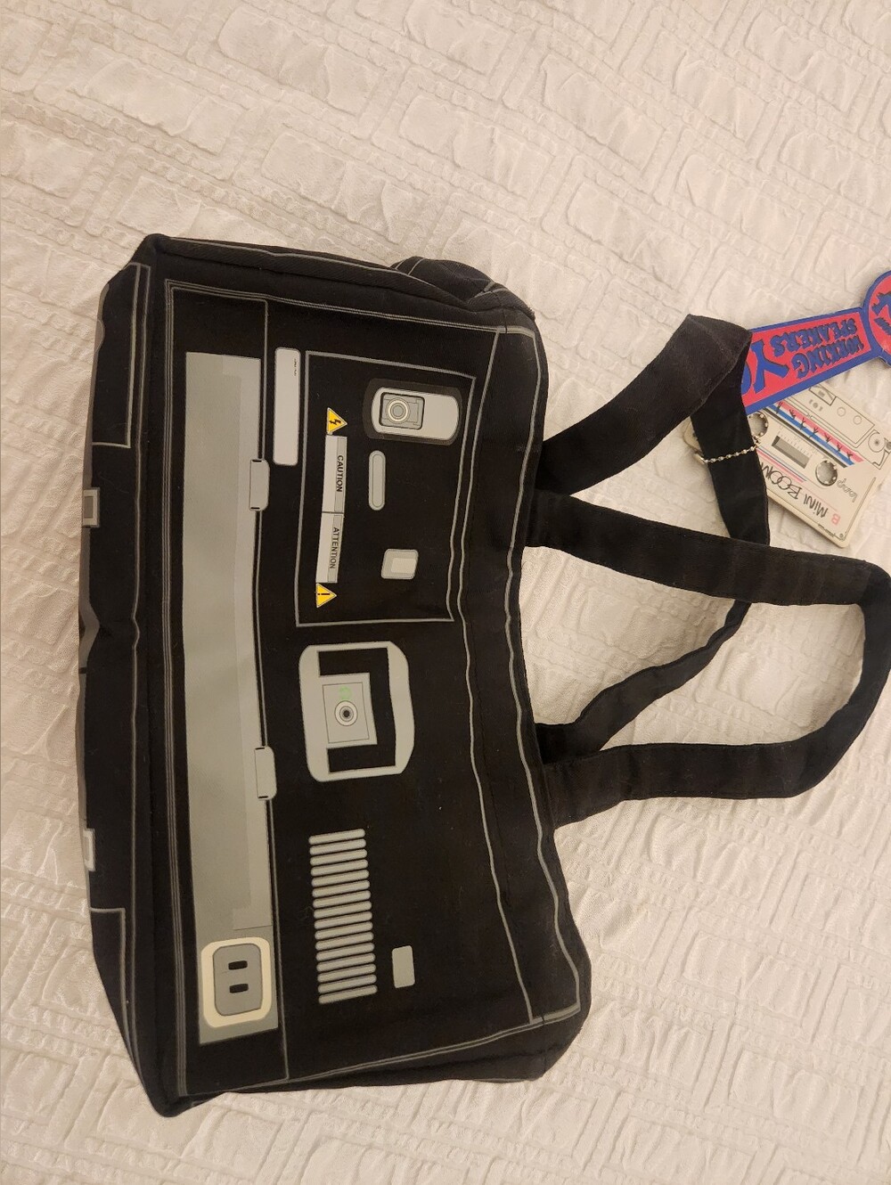 Vintage Y2K Loop NYC III Parcel Boombox Cassette Tote Bag w/ Real Speakers & Tag - Picture 2 of 8
